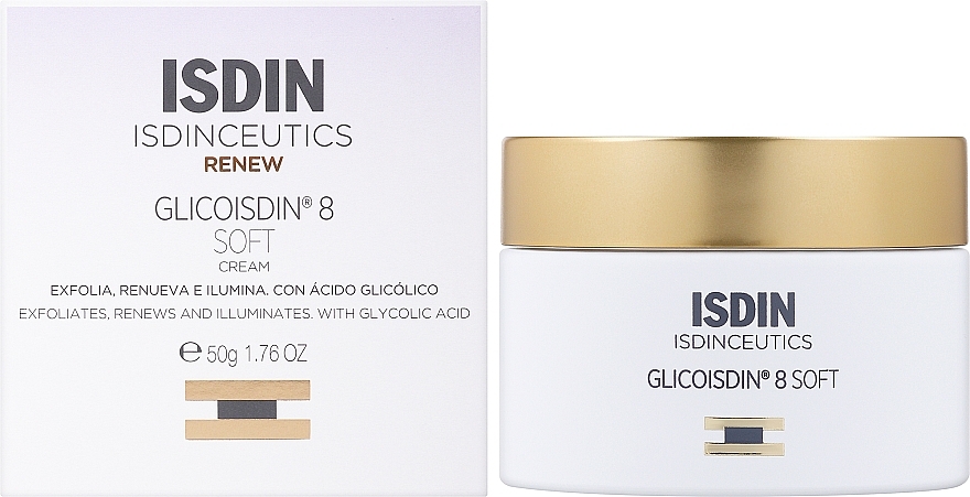 Gesichtscreme mit Peeling-Effekt 8% - Isdin Isdinceutics Glicoisdin 8 Soft Peeling Effect Face Cream — Bild N2