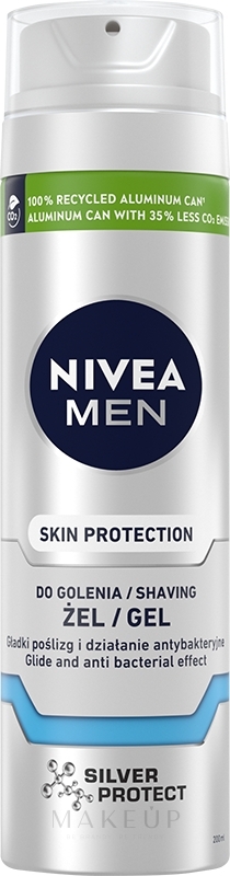 Antibakterielles Rasiergel Silver Protect - NIVEA MEN Silver Protect Shaving Gel — Foto 200 ml