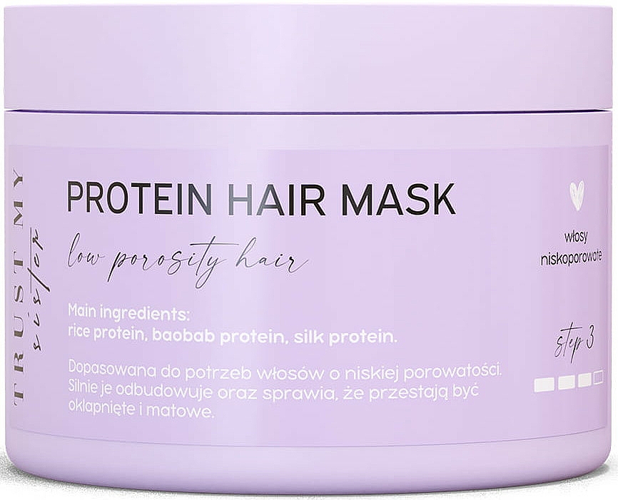 Maske mit Proteinen für Haar mit niedriger Porosität - Trust My Sister Low Porosity Hair Protein Mask — Bild N1