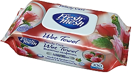 Düfte, Parfümerie und Kosmetik Feuchttücher wilde Rose 100 St. - Fresh Mesh Family Care Wild Rose Wet Towel