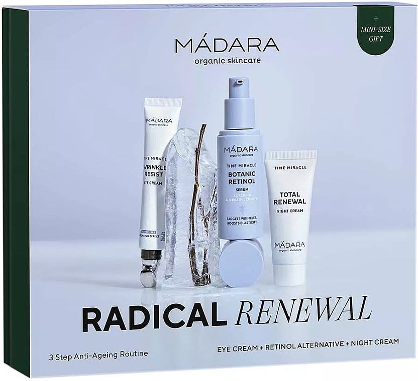 Set - Madara Cosmetics Radical Renewal Smoothing Skin Care Gift Set (srm/30ml + eye/cr/20ml + night/cr/20ml) — Bild N2