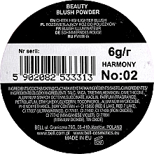Puderrouge mit leichtem Schimmer - Bell Beauty Blush Powder — Bild N4
