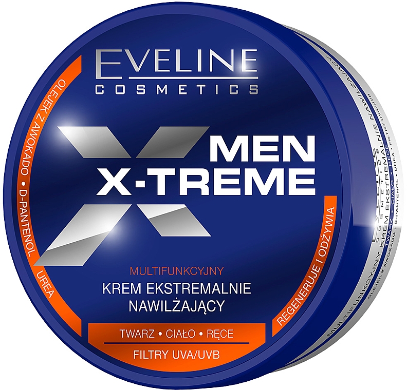 Intensiv feuchtigkeitsspendende multifunktionale Creme für Gesicht, Körper und Hände - Eveline Cosmetics Men X-Treme Moisturising Cream — Bild N1