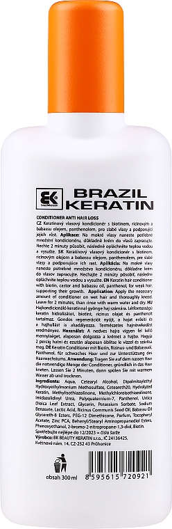 Haarspülung gegen Haarausfall mit Keratin - Brazil Keratin Regulate Anti Hair Loss Conditioner — Bild N2