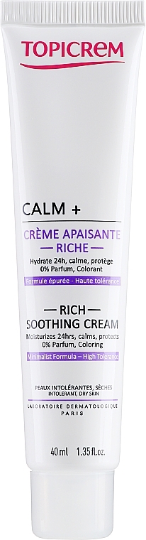 Intensiv feuchtigkeitsspendende und beruhigende Gesichtscreme - Topicrem Calm Ultra Moisturizing Soothing Cream — Bild N1