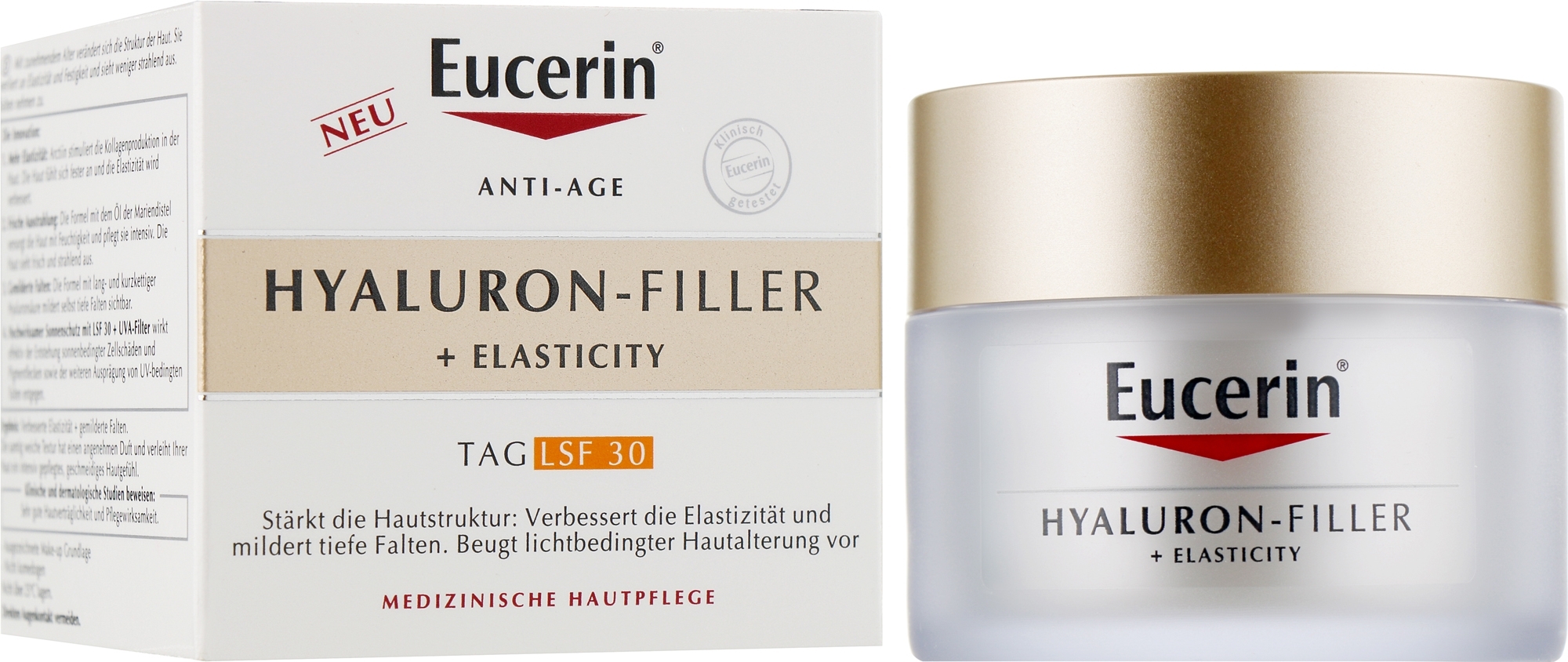 Antifalten Tagescreme SPF 30 - Eucerin Anti-Age Elasticity+Filler Day Cream SPF 30 — Bild 50 ml