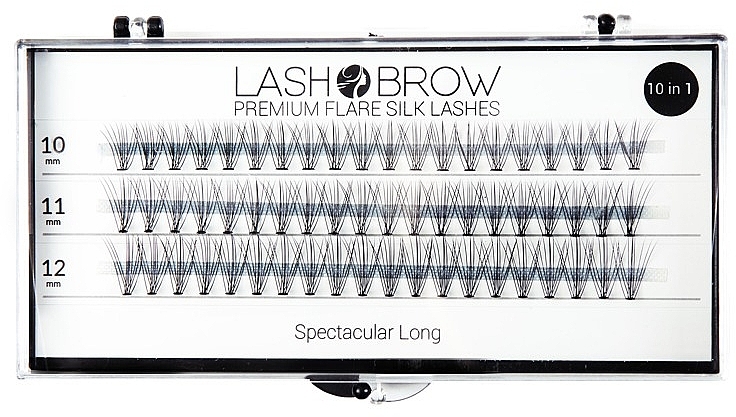 Wimpernbüschel-Set - Lash Brown Premium Flare Silk Lashes Spectacular Long — Bild N1