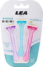 Düfte, Parfümerie und Kosmetik Einwegrasierer für Bikinizone mit Aloe Vera und Olivenöl 3 St. - Lea Woman Bikini