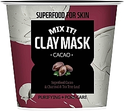 Düfte, Parfümerie und Kosmetik Reinigende Tonmaske mit Kakaoextrakt und Teebaumblatt - Superfood for Skin MIX IT! Clay Mask Cacao