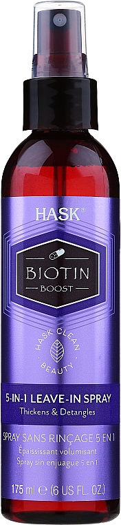 5in1 Schutzspray für das Haar mit Biotin - Hask Biotin Boost 5 in 1 Leave-in Spray — Bild N1