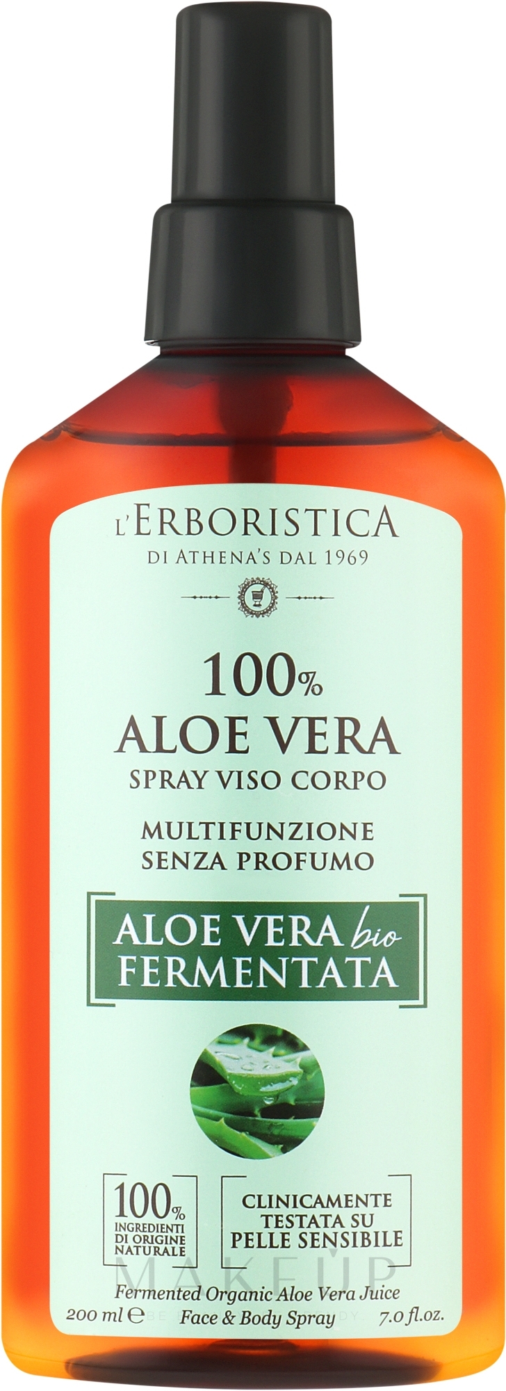 Spray für Gesicht und Körper - Athena's Erboristica Aloe Vera Face & Body Spray — Bild 200 ml