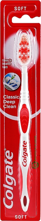Zahnbürste weich Classic Deep Clean rot-weiß - Colgate Classic Deep Clean Soft — Bild N1
