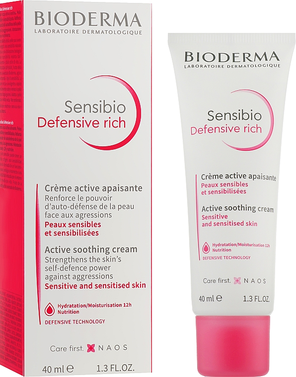 Beruhigende Gesichtscreme - Bioderma Sensibio Defensive Rich Active Soothing Cream — Bild N2