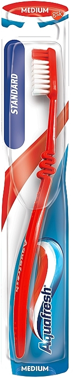 Zahnbürste mittel Standard rot - Aquafresh Standard Medium — Bild N1
