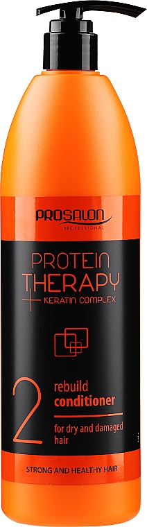 Revitalisierende Haarspülung - Prosalon Protein Therapy + Keratin Complex Rebuild Conditioner (mit Spender) — Bild N1