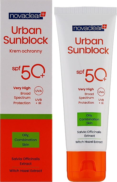 Sonnenschutz-Gesichtscreme für fettige Haut SPF 50 - Novaclear Urban Sunblock Protective Cream Oily Skin SPF50 — Bild N2