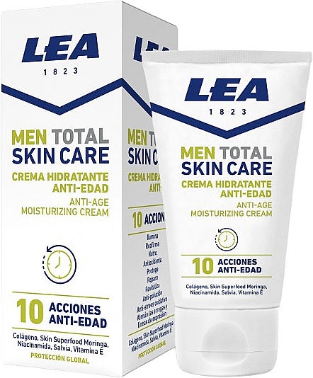Feuchtigkeitsspendende Anti-Aging-Gesichtscreme - Lea Men Total Skin Care Anti-Age Moisturizing Face Cream — Bild N1