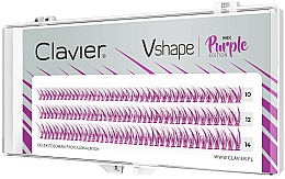 Düfte, Parfümerie und Kosmetik Wimpernbüschel-Set violett - Clavier Vshape Colour Edition Purple