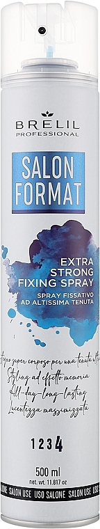 Fixierendes Haarstylingspray - Brelil Salon Format Extra Strong Fixing Spray — Bild N1