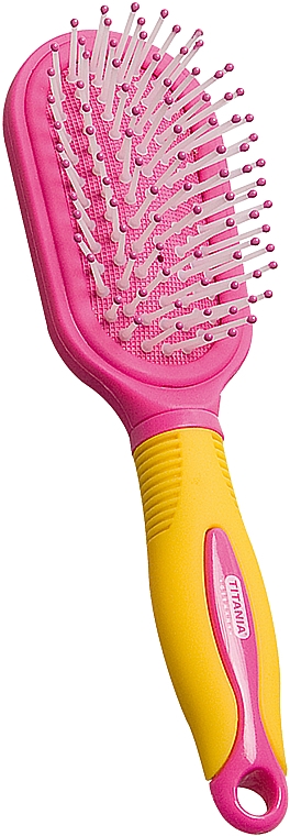 Massage-Haarbürste für Kinder gelb-rosa - Titania  — Foto N1