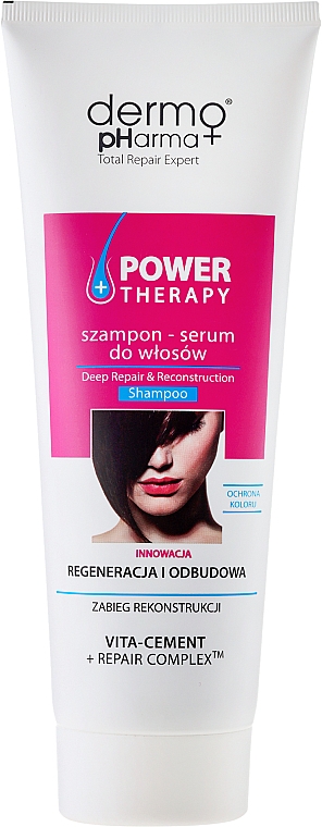 Wiederaufbauendes und regenerierendes Shampoo-Serum - Dermo Pharma Power Therapy Deep Repair & Reconstruction Shampoo — Bild N1