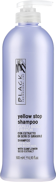 Anti-Gelbstich Shampoo für weißes und blondes Haar - Black Professional Line Yellow Stop Shampoo