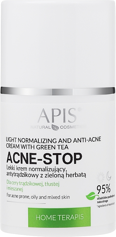 Anti-Akne Gesichtscreme mit grünem Tee - APIS Professional Home TerApis — Foto N1