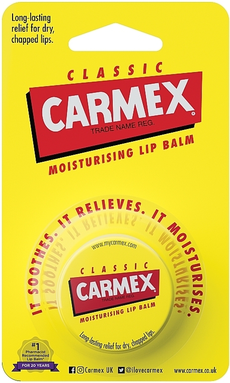 Feuchtigkeitsspendender Lippenbalsam für trockene und rissige Lippen - Carmex Lip Balm Original  — Bild N3