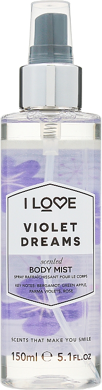 Erfrischendes Körperspray - I Love Violet Dreams Body Mist — Bild N1