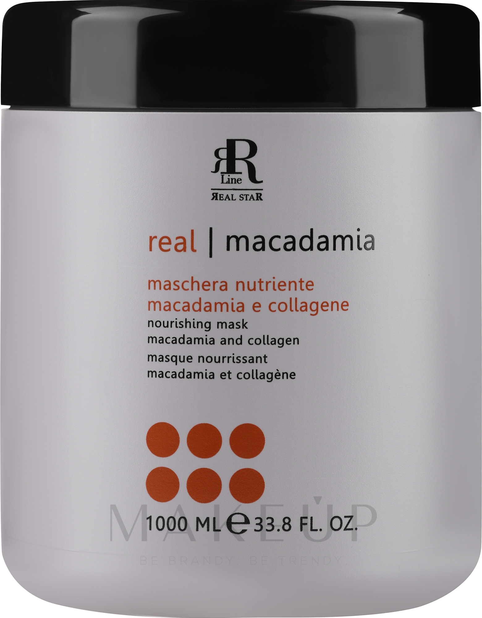Haarmaske mit Macadamiaöl und Kollagen - RR Line Macadamia Star — Bild 1000 ml