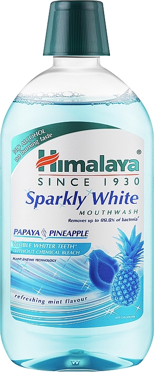 Mundspülung mit Minzgeschmack, Papaya und Ananas - Himalaya Sparkly White Mouthwash — Bild N1