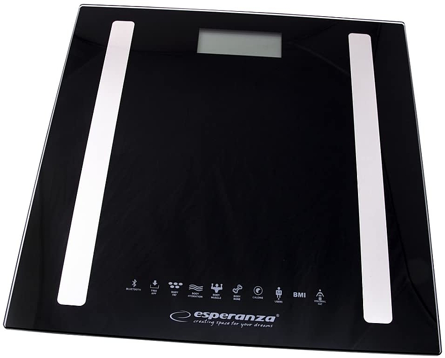 Elektronische Personenwaage schwarz - Esperanza 8 In 1 Bluetooth Bathroom Scale B.Fit EBS016K — Bild N2