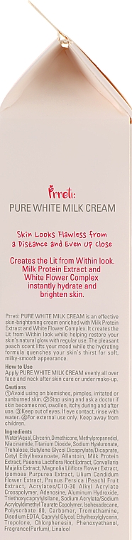 Feuchtigkeitsspendende Gesichtscreme mit Milchproteinen - Prreti Pure White Milk Cream — Foto N3