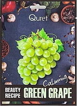 Düfte, Parfümerie und Kosmetik Tuchmaske für das Gesicht mit Traubenextrakt - Quret Beauty Recipe Mask Green Grape Calming