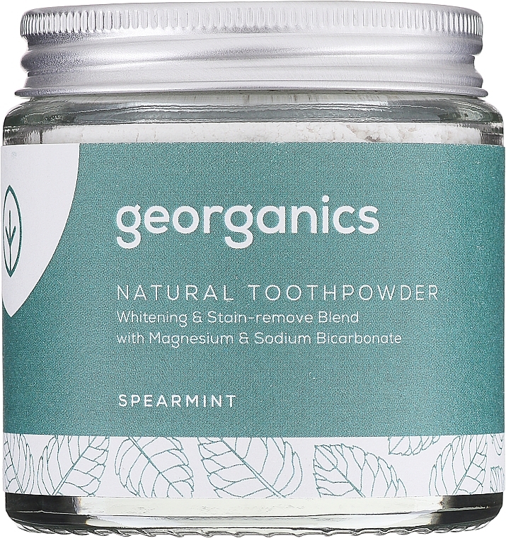 Aufhellendes natürliches Zahnpulver mit Minzgeschmack - Georganics Spearmint Natural Toothpowder — Bild N2