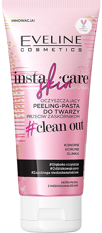 Reinigende Peelingpaste für das Gesicht - Eveline Cosmetics Insta Skin Care #Clean Out