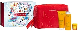 Set - Clarins Tonic Ritual Christmas Set (show/conc/200ml + b/balm/200ml + candle/35g + bag/1pc) — Bild N1