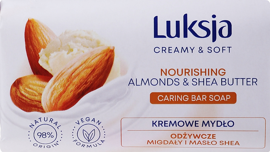 Pflegeseife mit Mandelöl und Sheabutter - Luksja Creamy & Soft Nourishing Almond & Shea Butter Caring Bar Soap — Bild N2