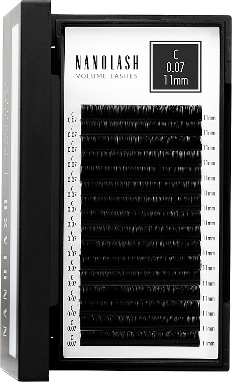 Falsche Wimpern C 0.07 (11 mm) - Nanolash Volume Lashes — Bild N5