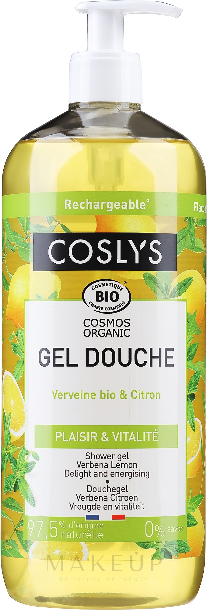 Energetisierendes Duschgel mit Zitrone und Eisenkraut - Coslys Verbena And Lemon Shower Gel — Bild 1000 ml