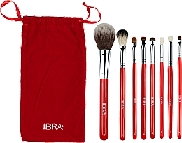 Düfte, Parfümerie und Kosmetik Make-up Pinselset in Etui 8 St. - Ibra Brush Set Red