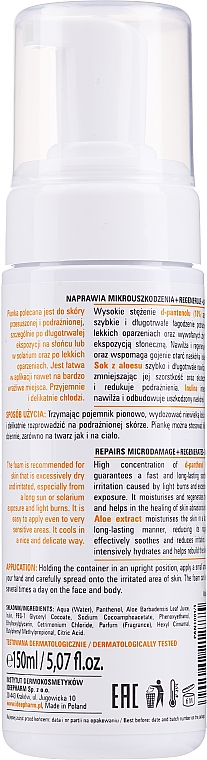 Regenerierender Schaum für Gesicht und Körper mit D-Panthenol, Aloesaft und Inulin - Farmona Pantenol Med Regenerating And Reconstructive Face And Body Foam — Bild N2