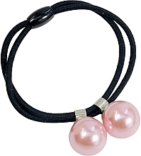Haargummi mit rosa Perlen schwarz - Lolita Accessories — Bild N1