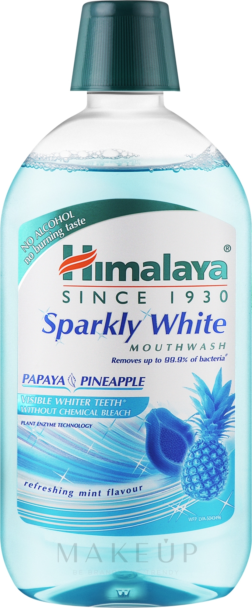 Mundspülung mit Minzgeschmack, Papaya und Ananas - Himalaya Sparkly White Mouthwash — Bild 450 ml