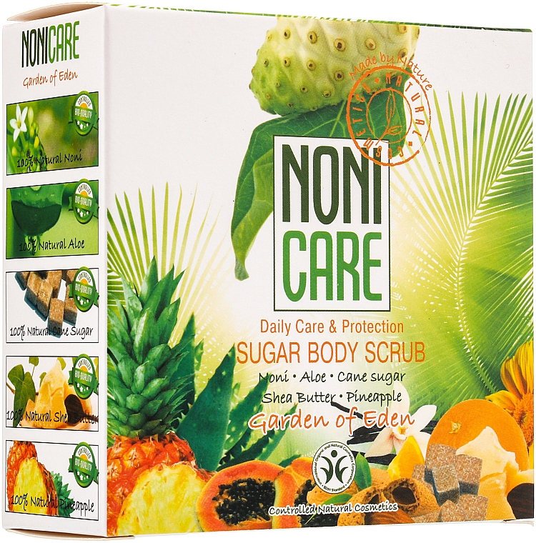 Zuckerpeeling für den Körper mit AHA-Säuren - Nonicare Garden Of Eden Sugar Body Scrub