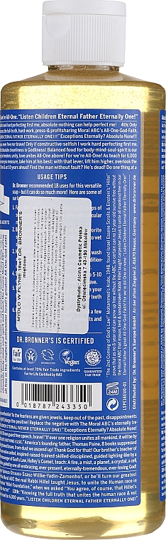 18in1 Flüssigseife mit Pfefferminze für Körper und Hände - Dr. Bronner’s 18-in-1 Pure Castile Soap Peppermint — Bild N6