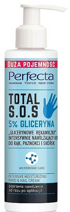 Intensiv feuchtigkeitsspendende Hand- und Nagelcreme mit 5% Glycerin - Perfecta Total S.O.S Intensive Moisturizing Hand & Nail Cream — Bild N1