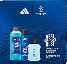 Düfte, Parfümerie und Kosmetik Adidas UEFA 9 Best Of The Best - Duftset (Eau de Toilette /100 ml + Deospray /150 ml + Duschgel /250 ml) 