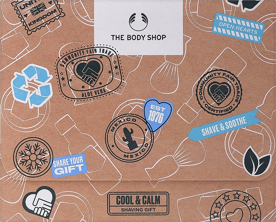 Gesichtspflegeset - The Body Shop Cool & Calm Shaving Gift Christmas Gift Set  — Bild N1