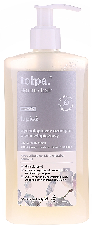 Anti-Schuppen Shampoo mit Glykolsäure - Tolpa Dermo Hair Shampoo